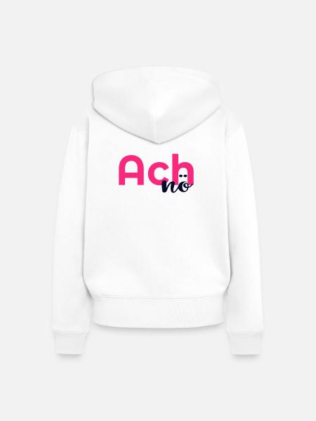Ausdruck Enttäuschung - Frauen Premium Bio Zip Hoodie - Weiß