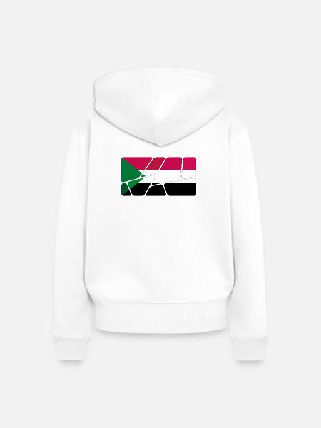 Sudan als Flagge - Frauen Premium Bio Zip Hoodie - Weiß