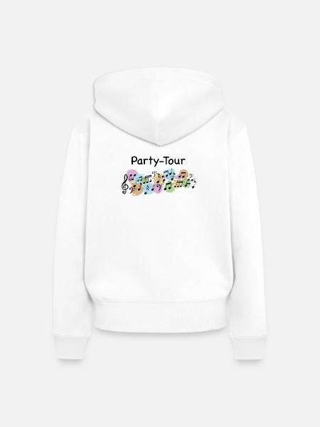 Party-Tour – Musikalischer Partyspaß - Frauen Premium Bio Zip Hoodie - Weiß