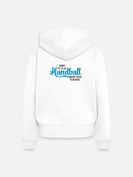 Handball - Frauen Premium Bio Zip Hoodie - Weiß