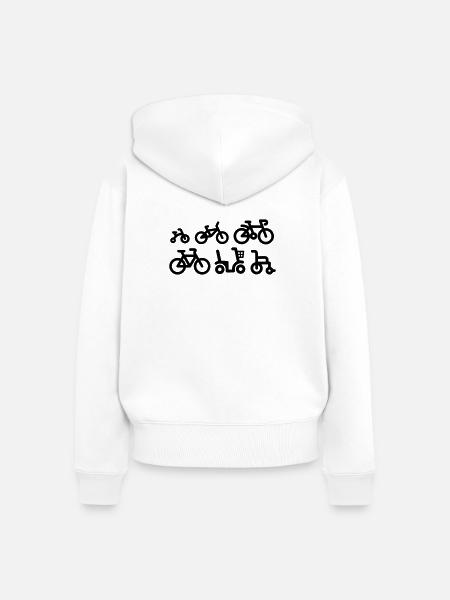 Evolution Fahrradrennen Radfahren Fahrradrennen - Frauen Premium Bio Zip Hoodie - Weiß
