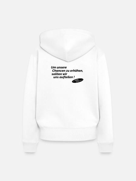 Chancen erhoehen - Frauen Premium Bio Zip Hoodie - Weiß