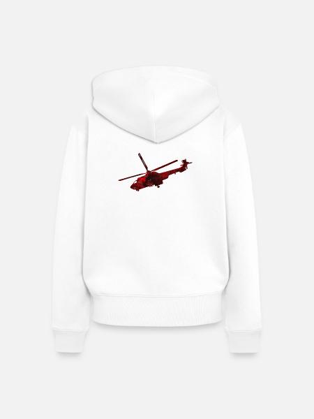 Hubschrauber Heli - Frauen Premium Bio Zip Hoodie - Weiß