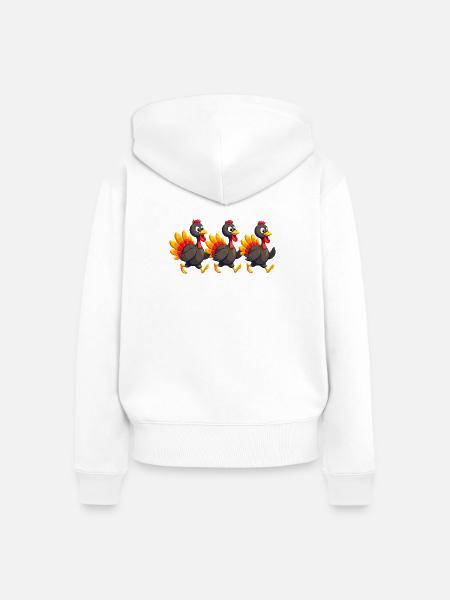 Thanksgiving Truthahn Baby - Frauen Premium Bio Zip Hoodie - Weiß