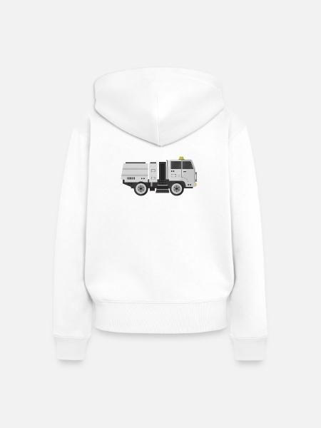 Moderner Straßenkehrer - Frauen Premium Bio Zip Hoodie - Weiß
