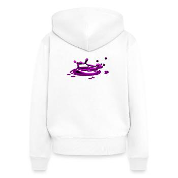 Splash - Frauen Premium Bio Zip Hoodie - Weiß - Hinten - AI Model Female 172 light (172cm)
