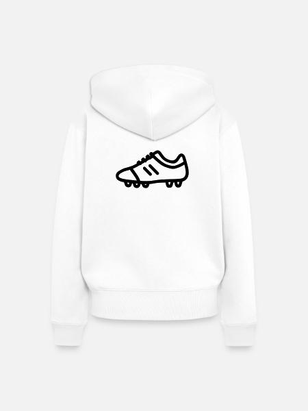 Fußballschuhe - Frauen Premium Bio Zip Hoodie - Weiß