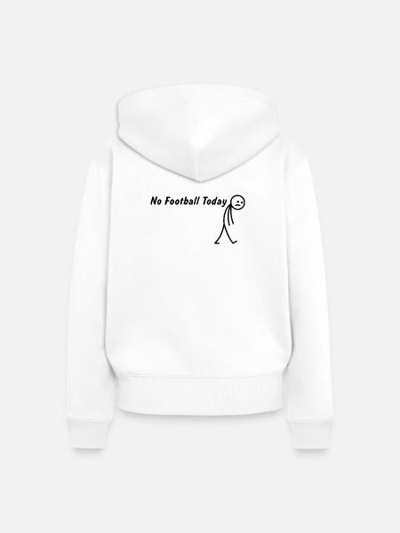 Heute kein Fußball Fussball - Frauen Premium Bio Zip Hoodie - Weiß