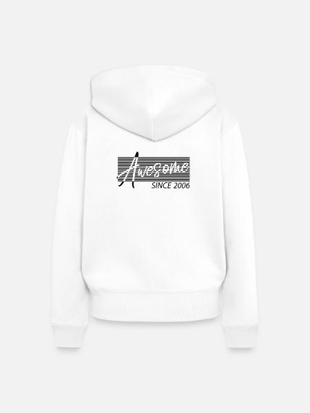 Awesome Since 2006 - Frauen Premium Bio Zip Hoodie - Weiß