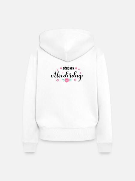Blumenkranz in Pastellrosa - Frauen Premium Bio Zip Hoodie - Weiß