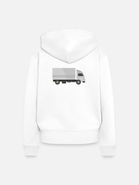 Lieferauto - Frauen Premium Bio Zip Hoodie - Weiß