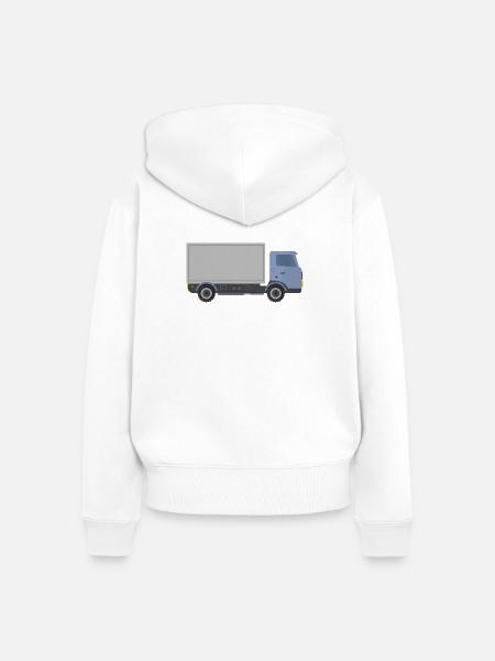 Lieferauto - Frauen Premium Bio Zip Hoodie - Weiß