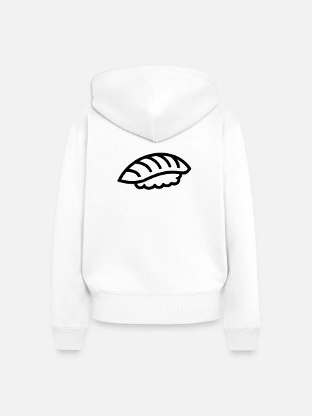 Sushi - Frauen Premium Bio Zip Hoodie - Weiß