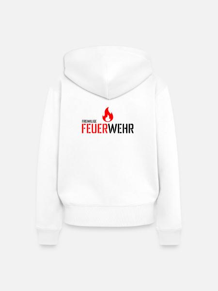 Freiwillige Feuerwehr - Frauen Premium Bio Zip Hoodie - Weiß