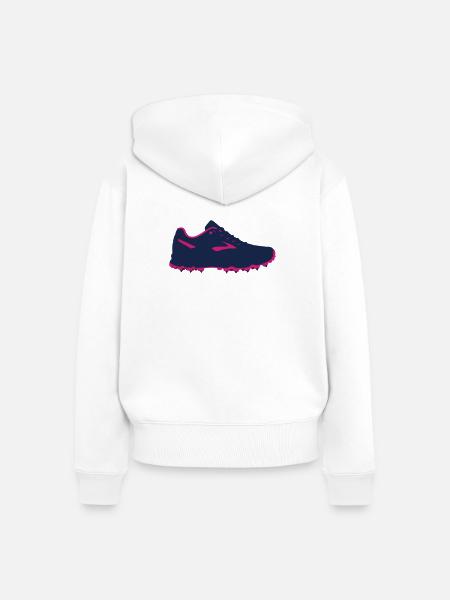Golfschuh Sport Grafik - Frauen Premium Bio Zip Hoodie - Weiß