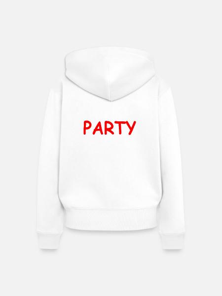 Party - Frauen Premium Bio Zip Hoodie - Weiß