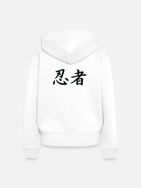 ninjas - Frauen Premium Bio Zip Hoodie - Weiß
