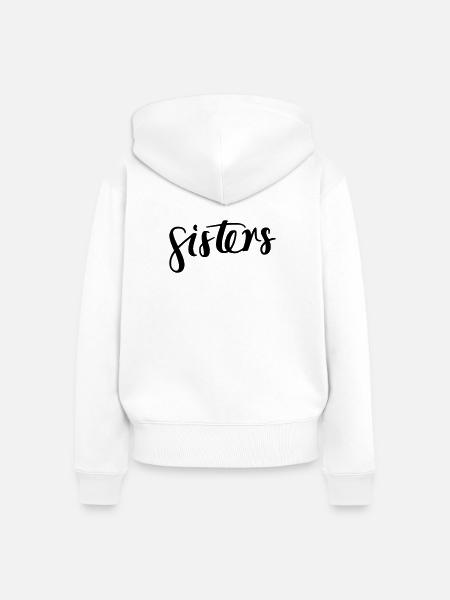 sisters - Frauen Premium Bio Zip Hoodie - Weiß
