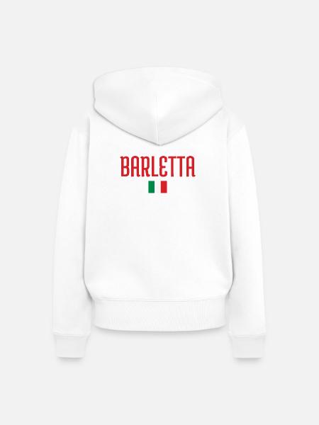 Barletta-Italienisches Flaggendesign - Frauen Premium Bio Zip Hoodie - Weiß