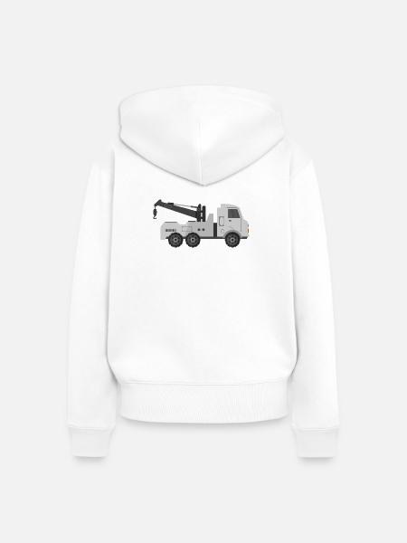Abschleppwagen - Frauen Premium Bio Zip Hoodie - Weiß