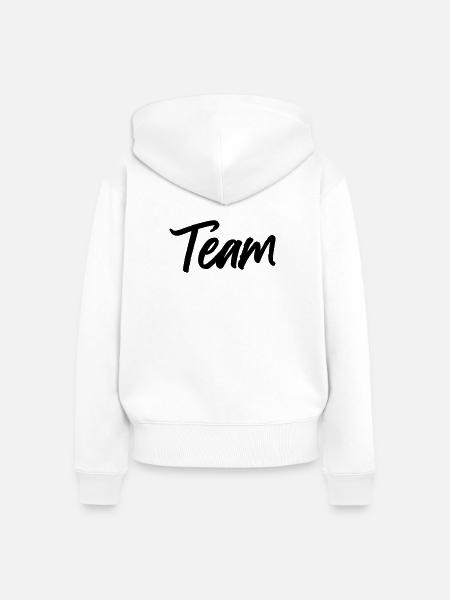Team - Frauen Premium Bio Zip Hoodie - Weiß