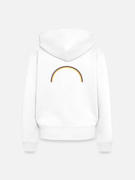 Deutschland Flagge Bogen - Frauen Premium Bio Zip Hoodie - Weiß