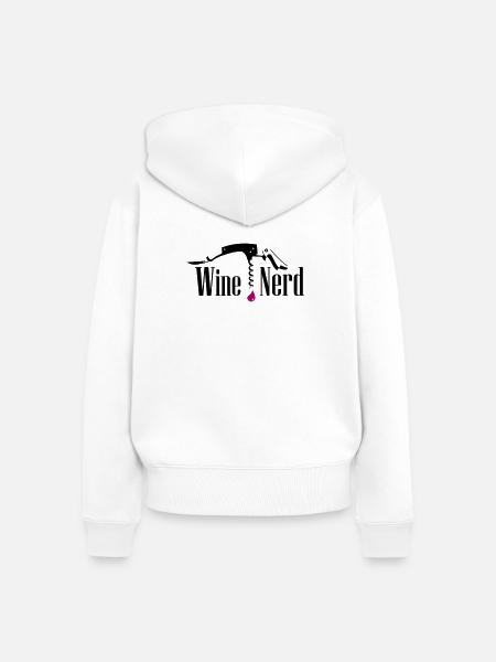 wine nerd - Frauen Premium Bio Zip Hoodie - Weiß