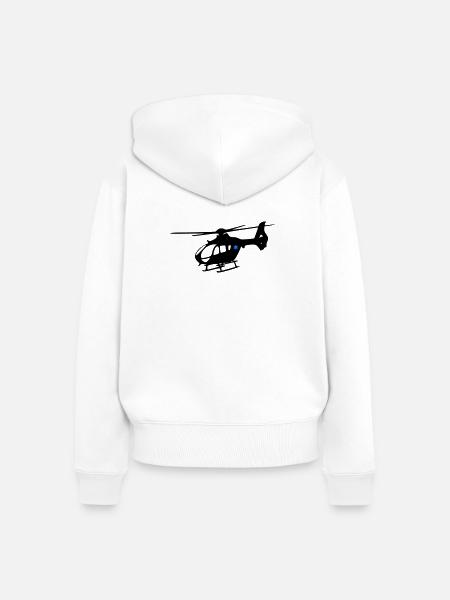 Notarzthubschrauber - Frauen Premium Bio Zip Hoodie - Weiß