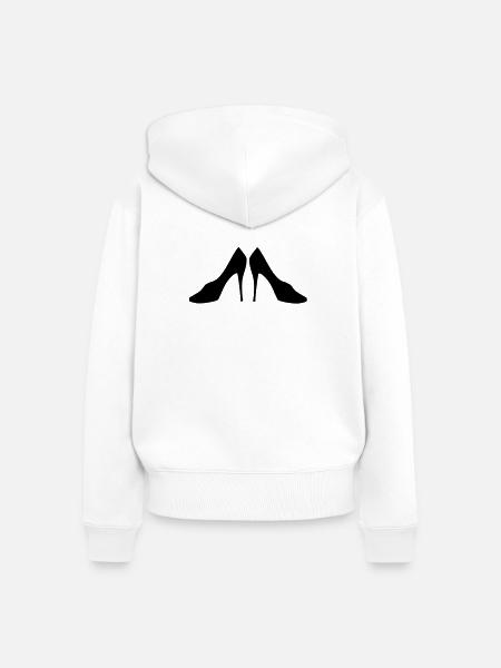schuhe - Frauen Premium Bio Zip Hoodie - Weiß