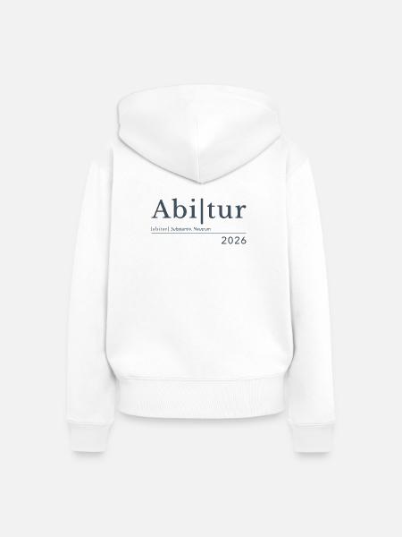 Abitur 2026 - Frauen Premium Bio Zip Hoodie - Weiß
