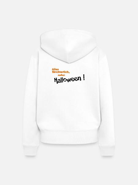 Halloween - Frauen Premium Bio Zip Hoodie - Weiß
