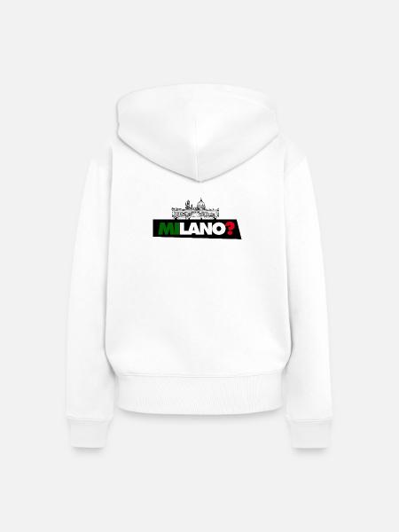 Mailand? - Frauen Premium Bio Zip Hoodie - Weiß