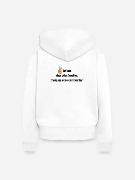 Tollen Charakter - Frauen Premium Bio Zip Hoodie - Weiß