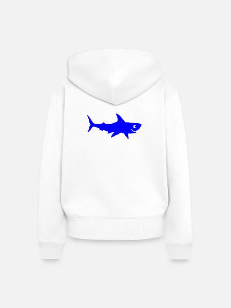 hai - Frauen Premium Bio Zip Hoodie - Weiß