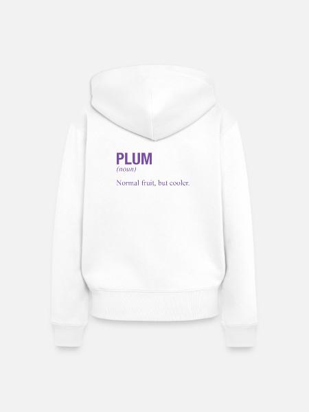 PLUM - Frauen Premium Bio Zip Hoodie - Weiß