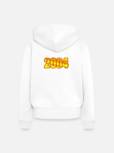 Jahreszahl 2004 - Frauen Premium Bio Zip Hoodie - Weiß