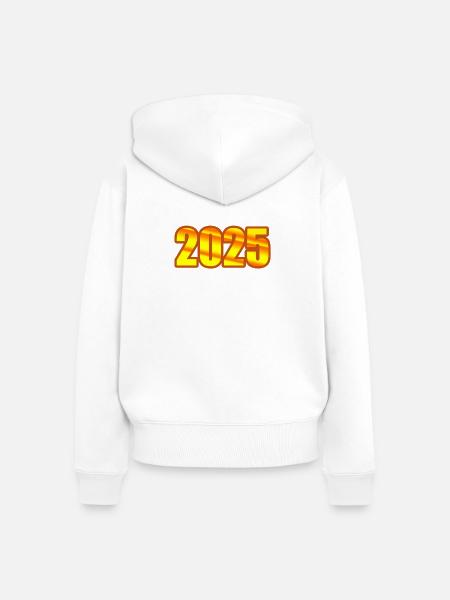 2025 - Frauen Premium Bio Zip Hoodie - Weiß