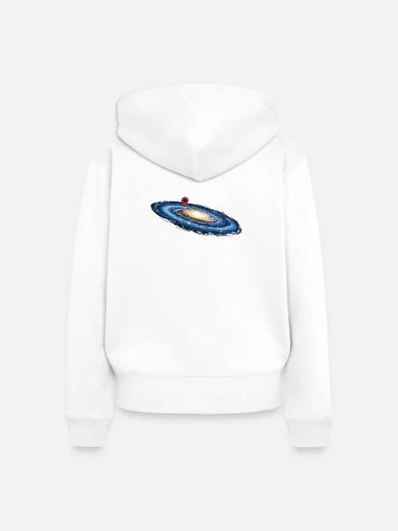 Milchstraßen-Ortsstift Weltraumgalaxie - Frauen Premium Bio Zip Hoodie - Weiß