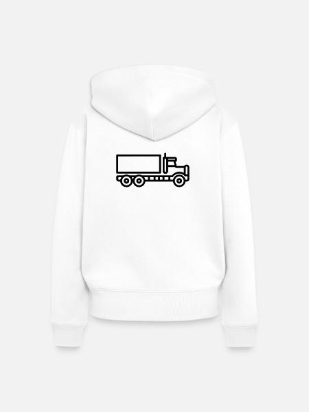 Lkw - Frauen Premium Bio Zip Hoodie - Weiß