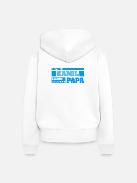 Kamil als Geburt - Frauen Premium Bio Zip Hoodie - Weiß
