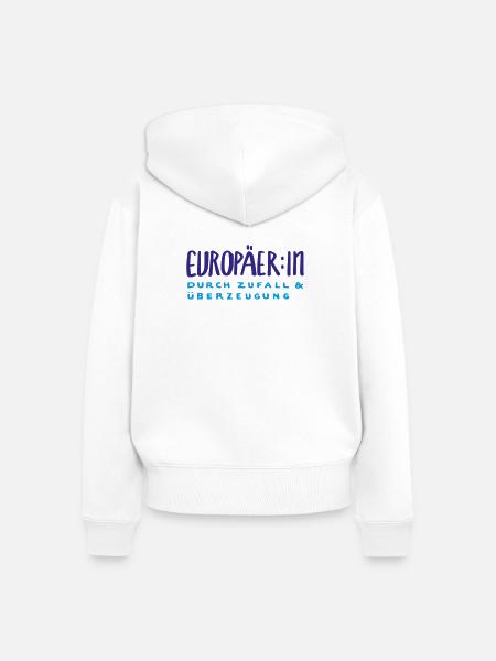 Europäer:in - Frauen Premium Bio Zip Hoodie - Weiß