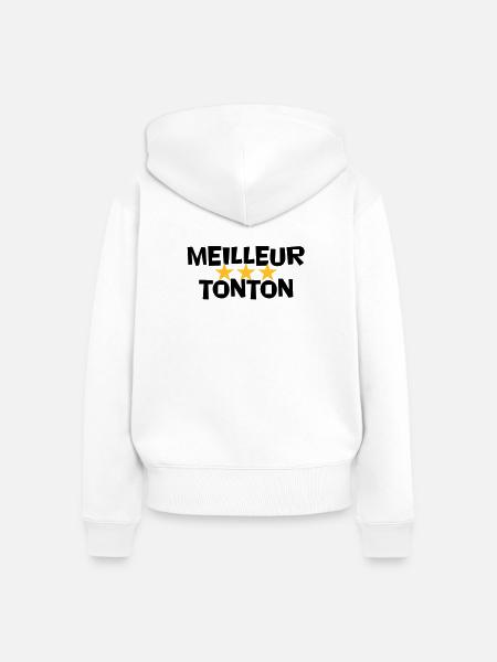 BEST UNCLE - Frauen Premium Bio Zip Hoodie - Weiß
