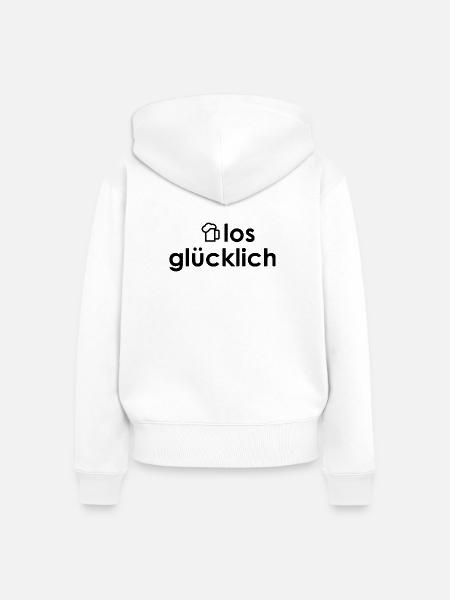 maßlos gluecklich - Frauen Premium Bio Zip Hoodie - Weiß