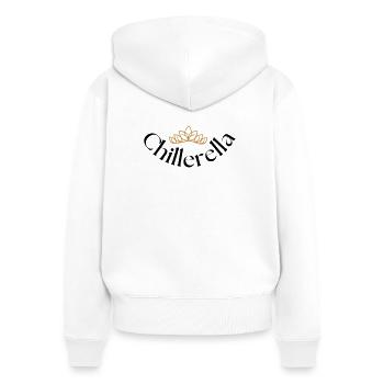 Chillerella - Frauen Premium Bio Zip Hoodie - Weiß - Hinten - AI Model Female 172 light (172cm)