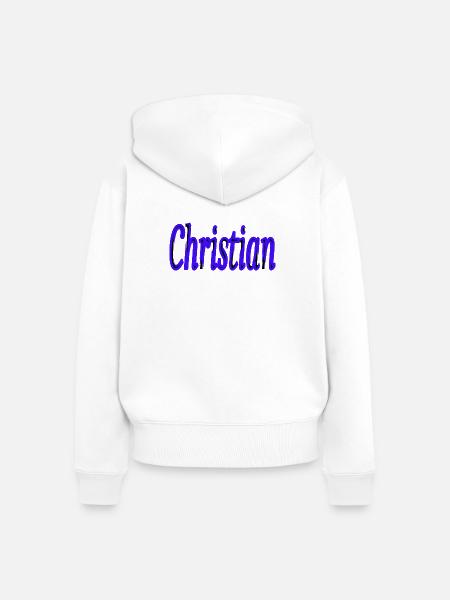 Christian - Frauen Premium Bio Zip Hoodie - Weiß