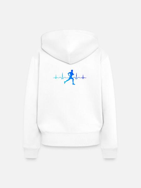 Geschenkidee für einen Running mit Running - Frauen Premium Bio Zip Hoodie - Weiß