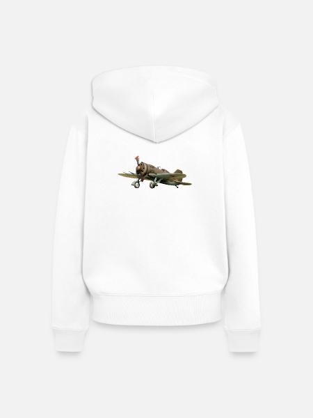 I-16 - Frauen Premium Bio Zip Hoodie - Weiß