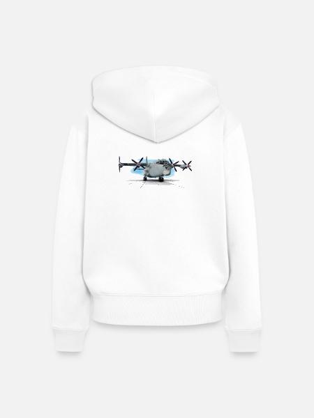 An-12 - Frauen Premium Bio Zip Hoodie - Weiß