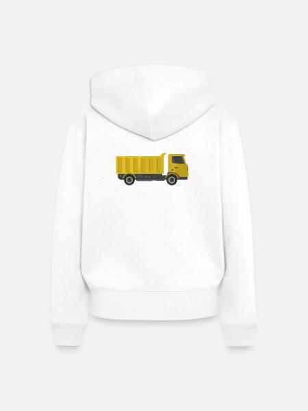Lkw - Frauen Premium Bio Zip Hoodie - Weiß