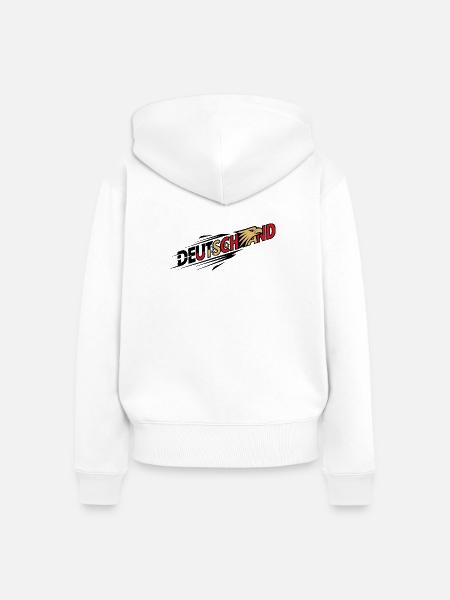 Deutschland Adler in Bewegung - Frauen Premium Bio Zip Hoodie - Weiß